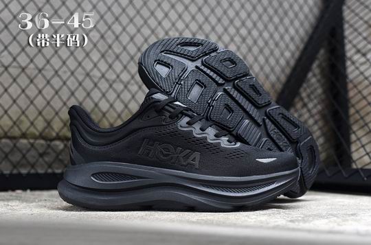 (image for) HOKA Bondi 9 Triple Black 1162011-BBLC Men's Women's Running Shoes-4